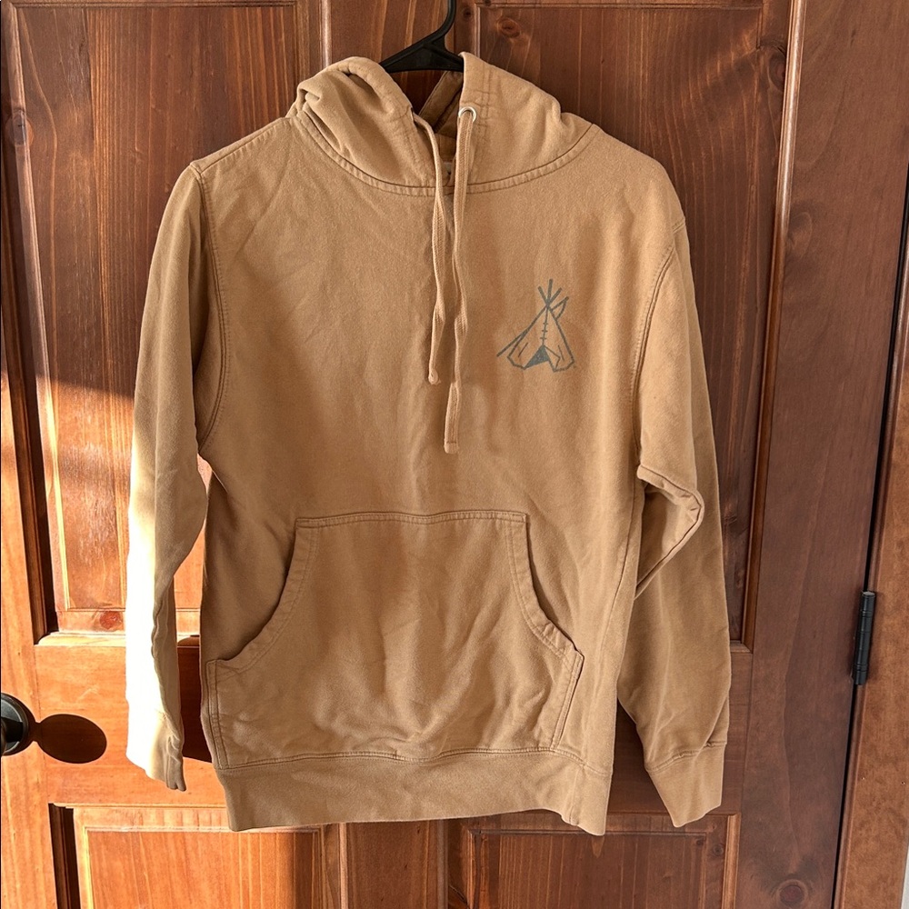 Pendleton Tan Hoodie with Teepee Design
